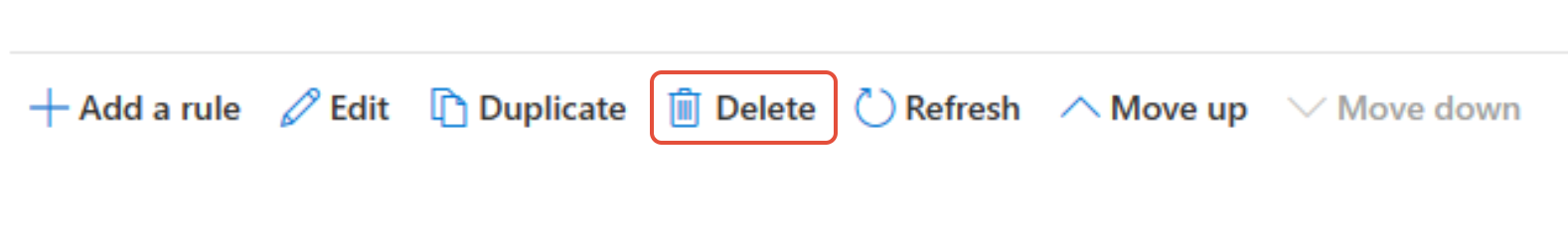 Confirmation prompt to delete the SIS transport rule